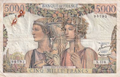 Billet France Francs Terre Et Mer S Rie X F