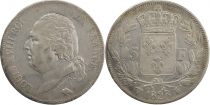 5 Francs Louis XVIII King of France - 1823 W Lille