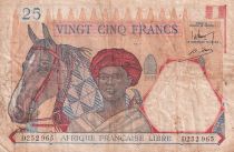 AEF 25 Francs - Afrique Française Libre - 1941 - Serial D25 - F - P.7