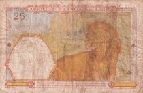 AEF 25 Francs - Afrique Française Libre - 1941 - Serial D25 - F - P.7