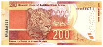 Afrique du Sud 200 Rand - Nelson Mandela - Léopard - 2015 - Lettre E