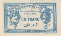 Algeria 1 Franc - Chambre de commerce of Bône - 08-03-1920 - Serial D