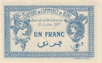 Algeria 1 Franc - Chambre de commerce of Bône - 10-07-1917 - Serial A