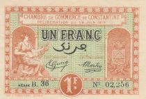 Algeria 1 Franc - Chambre de commerce of Constantine - 28-06-1919 - Serial B.36