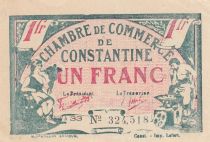 Algeria 1 Franc - Chambre de commerce of Constantine - 28-06-1921 - Serial A.33