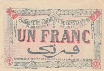 Algeria 1 Franc - Chambre de commerce of Constantine - 28-06-1921 - Serial A.33