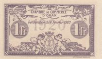 Algeria 1 Franc - Chambre de commerce of Oran - 04-02-1920 - Serial II