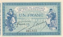 Algeria 1 Franc - Chambre de commerce of Philippeville - 10-11-1914 - Serial 407.823