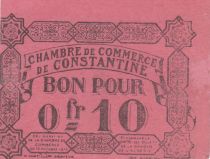 Algeria 10 Cents - Chambre de commerce of Constantine - 12-10-1915