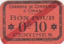 Algeria 10 Cents - Chambre de commerce of Oran - 1916