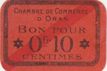 Algeria 10 Cents - Chambre de commerce of Oran - 1916