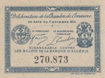 Algeria 10 Cents - Chambre de commerce of Philippeville - 07-10-1915 - Serial 270.873