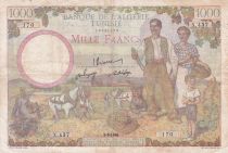 Algeria 1000 Francs - French colonial family - 05-09-1946 - Serial X.437