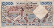 Algeria 10000 Francs Sea gulls, harbor - 24-10-1956 - Serial O.254