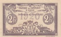 Algeria 2 Francs - Chambre de commerce of Oran - 04-02-1920 - Serial II