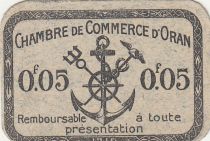 Algeria 5 Cents - Chambre de commerce of Oran - 1916