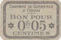 Algeria 5 Cents - Chambre de commerce of Oran - 1916