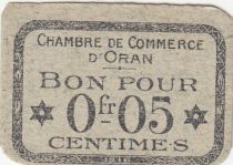 Algeria 5 Cents - Chambre de commerce of Oran - 1916