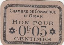 Algeria 5 Cents - Chambre de commerce of Oran - 1919