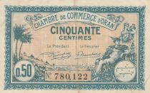 Algeria 50 Centimes - Chambre de commerce of Oran - 25-03-1921 - 780, 122