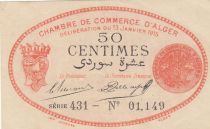 Algeria 50 Cents - Chambre de commerce of Alger - 13-01-1915 - Serial 431