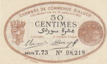 Algeria 50 Cents - Chambre de commerce of Alger - 13-01-1915 - Serial T.73