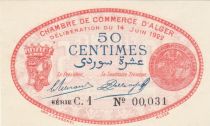 Algeria 50 Cents - Chambre de commerce of Alger - 14-06-1922 - Serial C.1