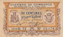 Algeria 50 Cents - Chambre de commerce of Bougie-Setif - 09-03-1918 - Serial B.12