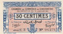 Algeria 50 Cents - Chambre de commerce of Constantine - 13-02-1921 - Serial E.3