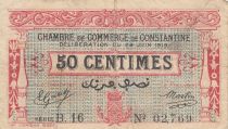 Algeria 50 Cents - Chambre de commerce of Constantine - 28-06-1919 - Serial B.16