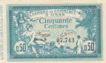 Algeria 50 Cents - Chambre de commerce of Oran - 12-05-1915 - Serial B