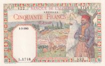 Algeria 50 Francs - Couple - Letter Watermark - 01-03-1945 - Serial L.1746