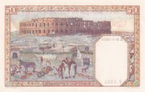 Algeria 50 Francs - Couple - Letter Watermark - 18-09-1942 - Serial P.1334