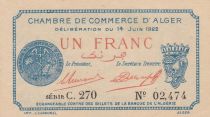 Algérie 1 Franc - Chambre de commerce d\'Alger - 14-06-1922 - Série C.270