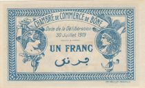 Algérie 1 Franc - Chambre de commerce de Bône - 30-07-1919 - Série C