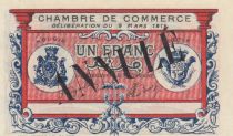 Algérie 1 Franc - Chambre de commerce de Bougie-Sétif - 09-03-1918 - Annulé