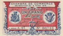 Algérie 1 Franc - Chambre de commerce de Bougie-Sétif - 09-03-1918 - Série A.17