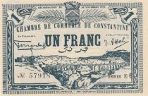 Algérie 1 Franc - Chambre de commerce de Constantine - 20-11-1922- Série E.6