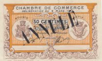 Algérie 50 Centimes - Chambre de commerce de Bougie-Sétif - 09-03-1918 - Annulé