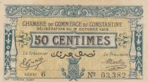 Algérie 50 Centimes - Chambre de commerce de Constantine - 12-10-1916 - Série 6