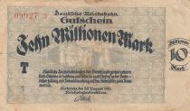 Allemagne 10 millions de Mark - Etat de Karlsruhe - 1923 - Numéro 09927