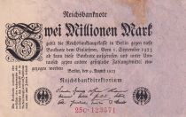 Allemagne 2 Millionen Mark - Blanc & Rose - 09-03-1923 - Série 25c 123571