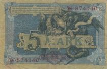 Allemagne 5 Mark -  Germania - Fafnir - 1904 - Série W - P.8a