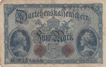 Allemagne 5 Mark - Germania, armoiries - 1914 - Série R 7 digit - P.47b