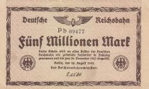 Allemagne 5 Millionen Mark  - 1923 - Série Pb 09477