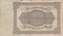 Allemagne 50 000 mark - Reichsbanknote - Burgermaster brauweiler - Série A - 1922