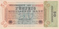 Allemagne 50 Milliarden Mark  - Reichsbanknote 1923 - Série UB 20 - * 095617