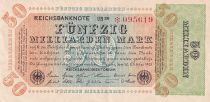 Allemagne 50 Milliarden Mark  - Reichsbanknote 1923 - Série UB 20 - * 095619