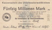 Allemagne 50 Millionen Mark - Etat de Montabaur - 17-08-1923 - Numéro 3197