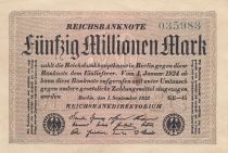 Allemagne 50 millions de Mark - Reichsbanknote - Série GE-45 - 1923